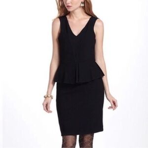 Anthropologie Ganni Eleanor Peplum Dress black S